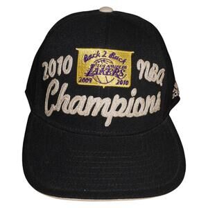 Adidas Los Angeles Lakers 2010 NBA Champions Hat Black Gold Fitted Cap Kobe Era